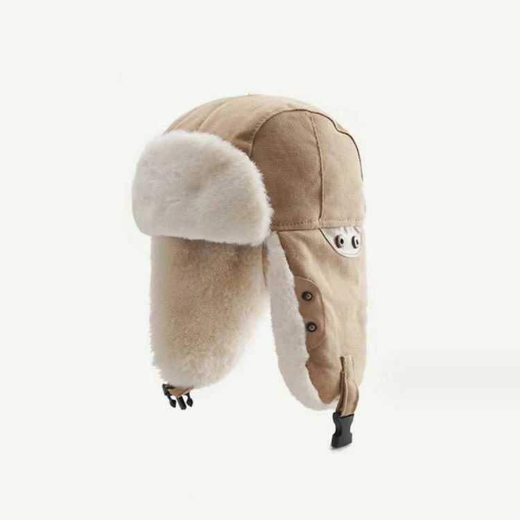 毛皮 耳あて付き 秋冬 パイロットキャップ 防寒 かわいい 飛行帽 エコファー 雪 メンズ レディース