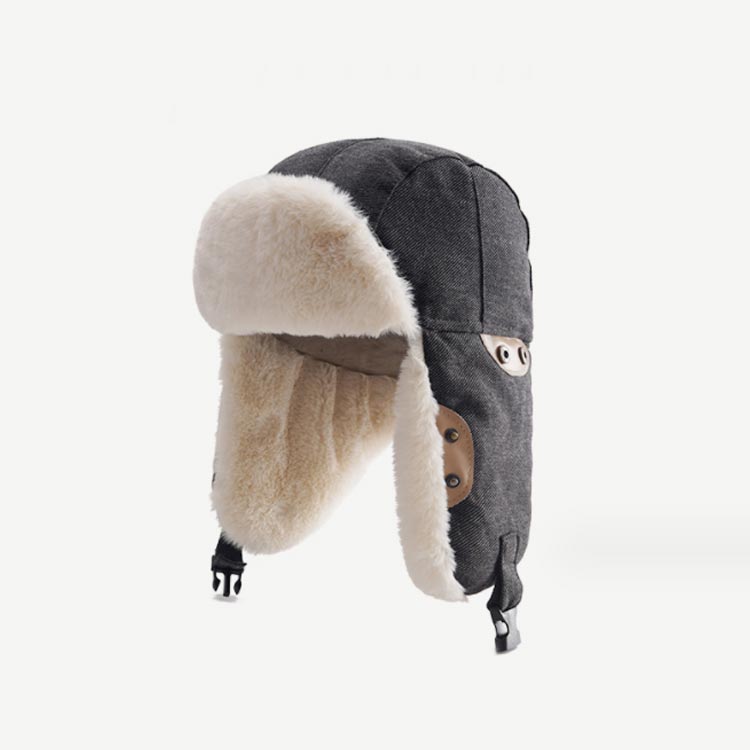 毛皮 耳あて付き 秋冬 パイロットキャップ 防寒 かわいい 飛行帽 エコファー 雪 メンズ レディース