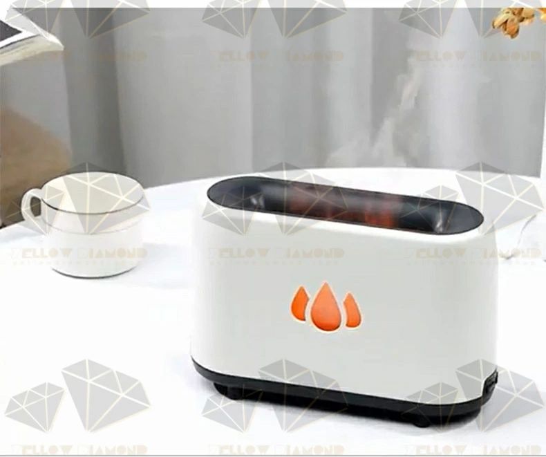 保湿 小型加湿器 火炎 200ML大容量 加湿器 超音波炎ディフューザー 加湿機 ブラック ホワイト 卓上加湿機 加湿器
