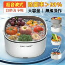 果物、野菜、米、肉用 分離式 ポータブル 多機能 電池式 ワイヤレス 食品浄化器 自動野菜洗浄機