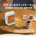 過熱保護 転倒オフ 角度調節 静音 電気 ファンヒーター 卓上 400W/600W 手元 足元 速暖 省エネ 小型 セラミックファンヒーター(2)