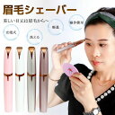 顔そり 眉用 360°回転 LEDライト 充電式 USB カミソリ 眉毛 レディースシェーバー 電動式