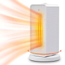 電気ストーブ 小型 2024新型&自動首振り 1500W 3秒速暖 セラミックファンヒーター ダイヤル式 暖房 送風