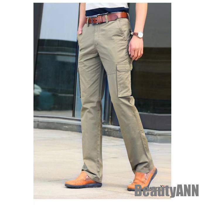 夏 春 ストレートズボン マルチポケットズボン カジュアル 作業着 アウトドア スリムパンツ メンズ ミリタリー カーゴパンツ