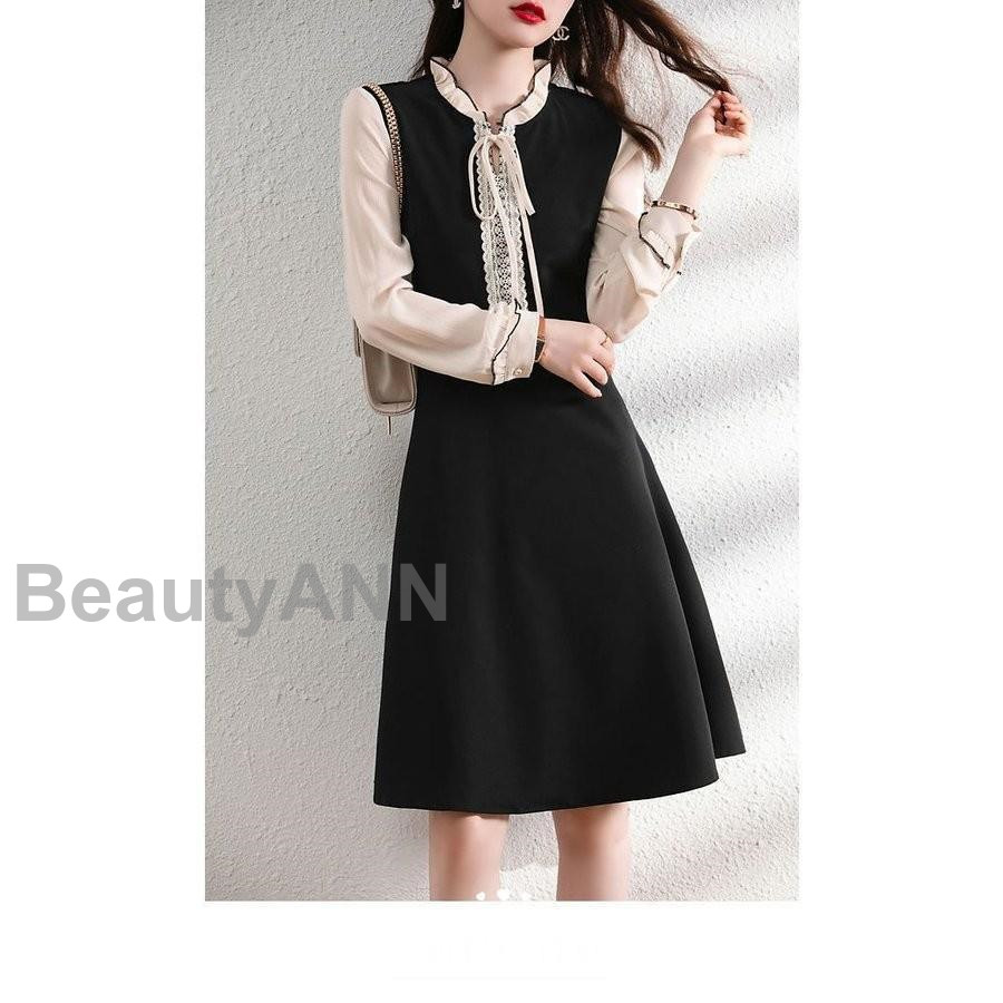 ロングワンピース 夏 春 韓国風ワンピース OL 通勤 マキシワンピース スリット 切り替え ワンピース レディース