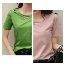 大人 Vネック 7分袖 かわいい 無地 おしゃれ ティーシャツ カジュアル ゆったり Vネック無地Tシャツ レディース