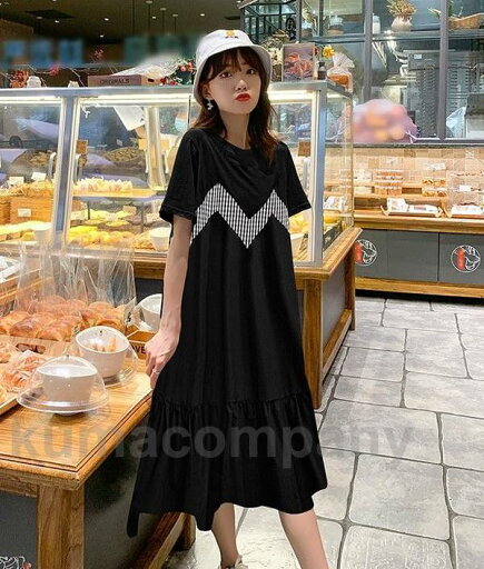 Aライン 黒 シャツワンピース ティアードワンピース 切り替え 半袖 ひざ下 膝丈 春 夏 ワンピース Tシャツ ギンガムチェック Aライン 黒 シャツワンピース ティアードワンピース 切り替え 半袖 ひざ下 膝丈 春 夏 ワンピース Tシャツ ギンガムチェック