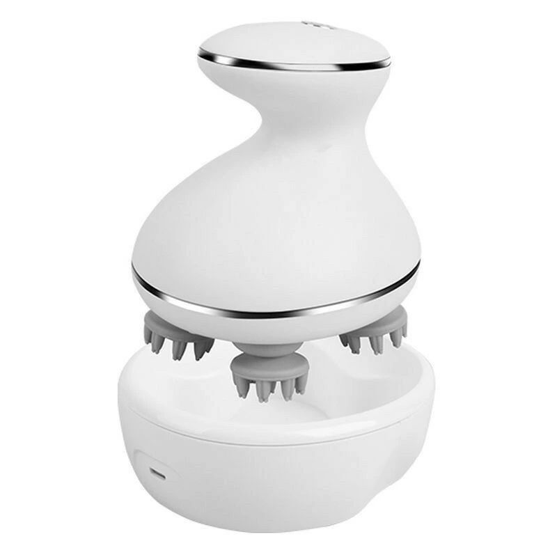 乾湿両用 充電台座付き 赤光 電動ヘッドブラシ ヘッドブラシ アップグレード版 IP65防水 電動ヘッド 頭皮ブラシ