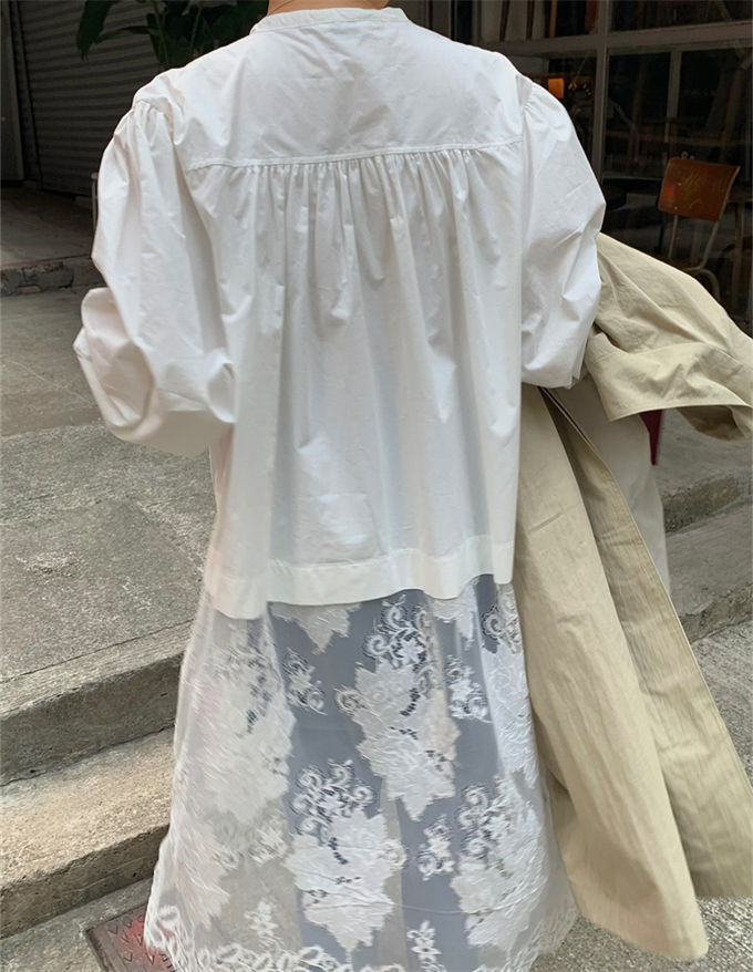 体型カバー レース切り替え 長袖 マキシ ロングワンピ ロングワンピース ロングシャツ レディース