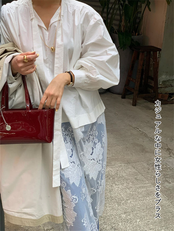 体型カバー レース切り替え 長袖 マキシ ロングワンピ ロングワンピース ロングシャツ レディース