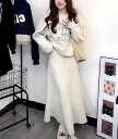 ルームウェア プリント ロングスカート スカート マーメイド トップス トレーナー レディース スウェット