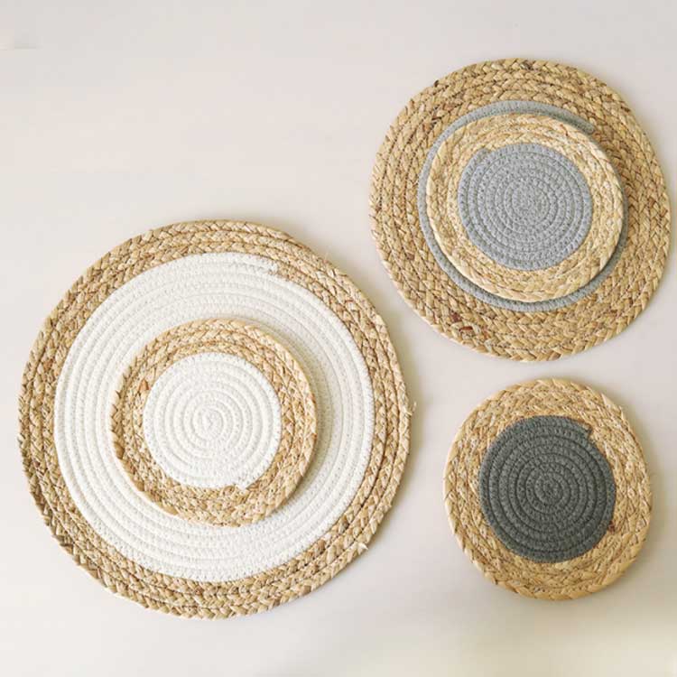 ランチョンマット おしゃれ 2枚セット 北欧 選べる3色 ナチュラル カジュアル ナチュラル ソーサー 受け皿 雑貨