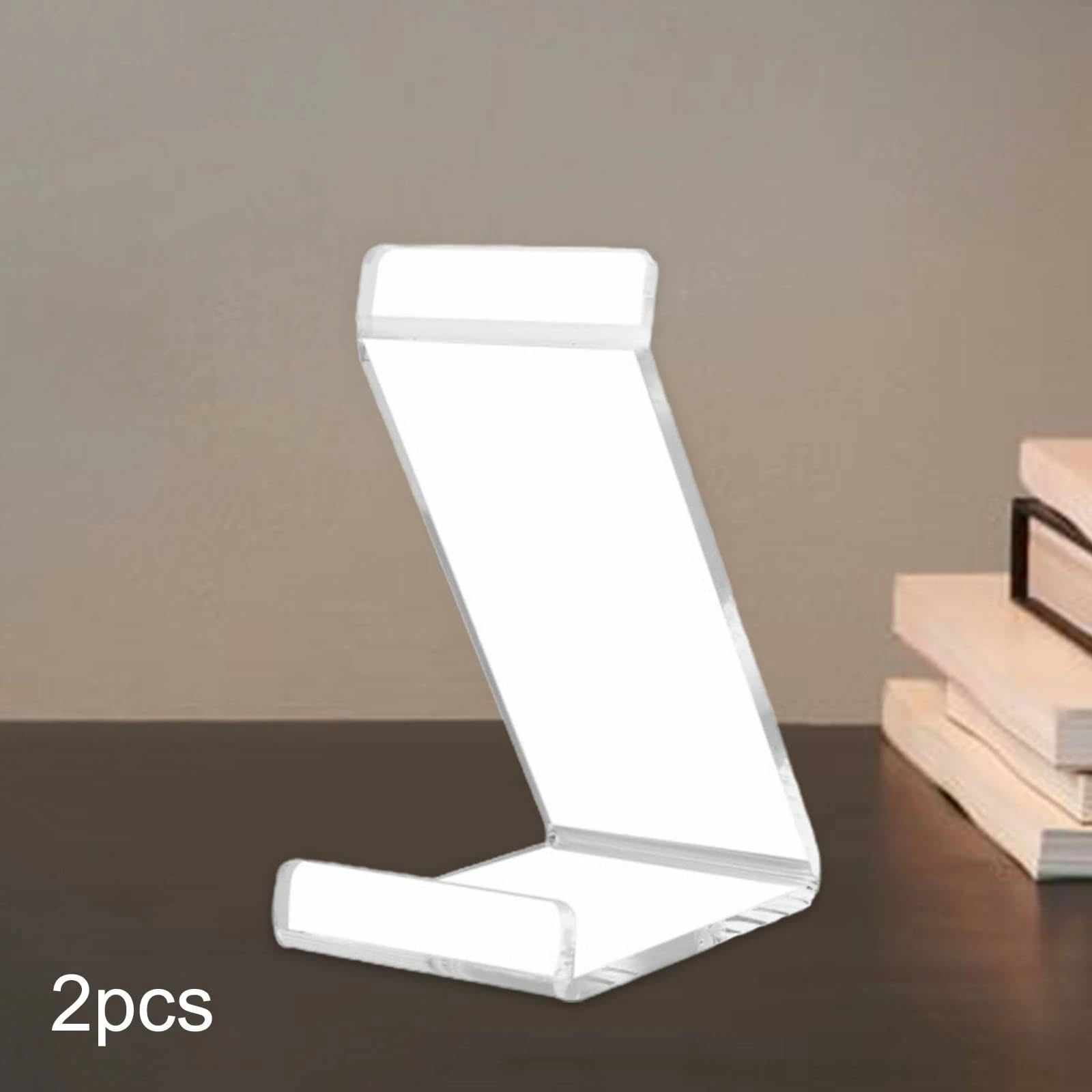 アクリル製レコードホルダーディスプレイスタンド 2個セット 透明 モダンデザイン 多目的収納 幅10cm 高さ14.7cm(3)