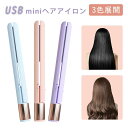 コンパクト 軽量 3色展開 海外対応 USB給電式 ベーシック モバイルストレートアイロン ミニヘアアイロン