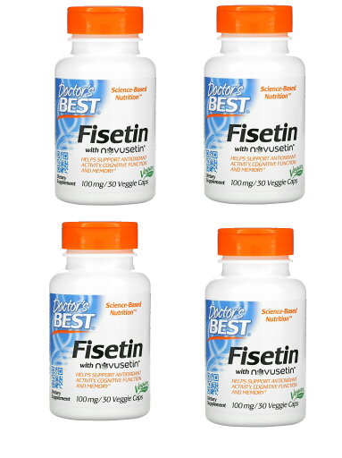「お得な4本セット」Doctor's Best社フィセチンサプリメントNovusetin(ノボセチン)配合100mg 30粒×4本 ベスト フィセチン (100mg) コグニセチン 30ベジカプセル 「お得な4本セット」Doctor's Best社フィセチンサプリメントNovusetin(ノボセチン)配合100mg 30粒×4本 ベスト フィセチン (100mg) コグニセチン 30ベジカプセル