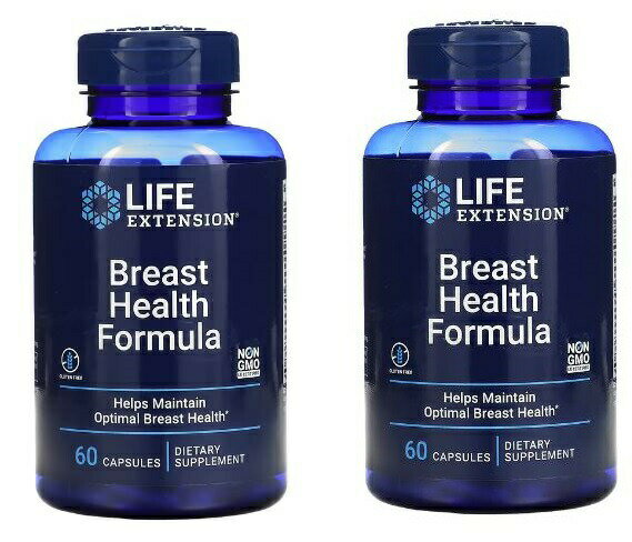 「お得な2本セット」ブレスト ヘルス フォーミュラ サプリメント 60粒×2本 Life Extension社 Breast Health Formula 60 Cap×2