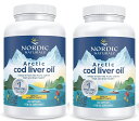 「お得な2本セット」NORDIC NATURALS社 アークティックコッドリバーオイル レモン 180ソフトジェルカプセル ×2本 サプリメント