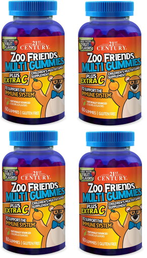 「お得な4個セット」21st Century Zoo Friends(ズーフレンズ)マルチグミ エクストラCプラス グミ60粒 ×4個 サプリメント 「お得な4個セット」21st Century Zoo Friends(ズーフレンズ)マルチグミ エクストラCプラス グミ60粒 ×4個 サプリメント