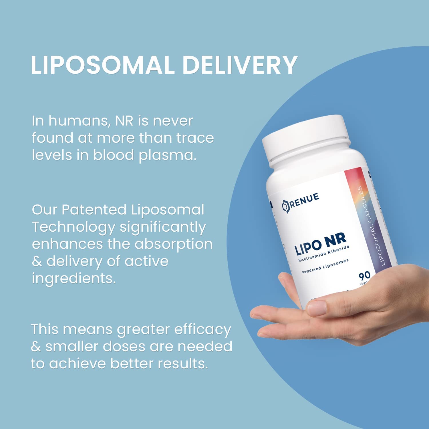 RENUE 社 リポソーム ニコチンアミドリボシド (NR) サプリメント 1粒あたり300 mg 90粒入りRENUE Liposomal Nicotinamide Riboside (NR) Supplement 300 mg - Bioavailable Formula for Increased Absorption Supports Healthy Aging, Cellular Energy Production 280syuu-10002731 Hinako サンプル画像3