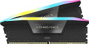CORSAIR DDR5-6400MHz デスクトップPC用メモリ VENGEANCE RGB DDR5シリーズ (PC5-51200) Intel XMPメモリキット 32GB ブラック  CMH32GX5M2B6400C32