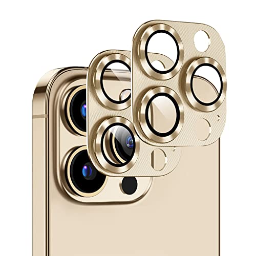 JFStene カメラフィルム iPhone14Pro/iPhone14ProMax カメラカバー iPhone14プロ/iPhone14プロマックス レンズカバー カメラレンズ保護 アルミ合金+ 強化ガラス製 耐衝撃 キズ防止 防水 防塵 2…