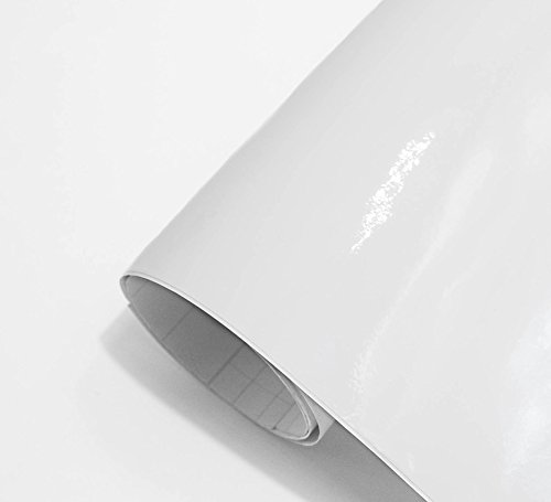 IlMondoMall グロスホワイト ラッピングシート 保護フィルム 艶有白 (152×035cm, ホワイト)