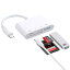 iPhone/iPad SD ɥ꡼2024 MFiǧʡlightning 4in1 USB SDɥ꡼ SD/TF 饢ץ®ǡžƱ Ѵץ  ̿/ư/Word/Excle/PPT/PDF ɤ߹ ܸդ iphone/ipad/IOSбפ򸫤