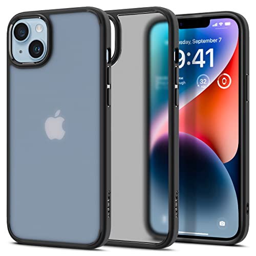 Spigen iPhone14 ケース 半透明 マット感 衝撃吸収 耐衝撃 ストラップホール付き 指紋防止 黄変なし 画面保護 レンズ保護 TPU バンパー..