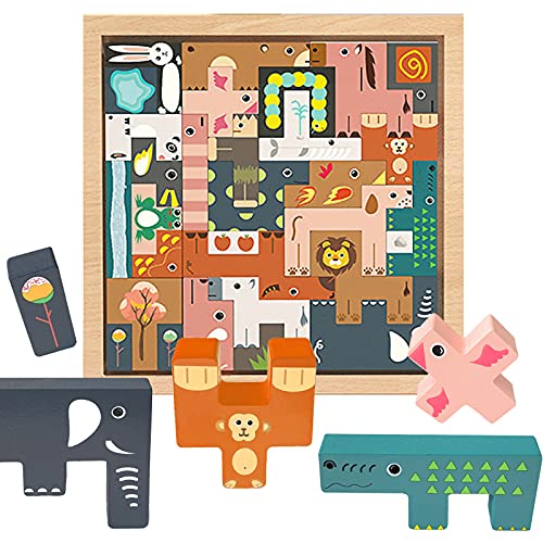 CORPER TOYS 木製パズル 動物パズル はめこみパズル 31PCS 形合わせ 積み木 ブロックおもちゃ 型はめパズル バランスゲーム 積み上げ おもちゃ 男の子 女の子 クリスマス プレゼント