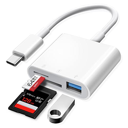Oyuiasle USB C SD カード リーダー、iPad/Mac 用の USBC - SD カード リーダー TypeC アダプター、Mac/iPad Pro/Air/Mini/MacBook Pro/Air/Galaxy/MicroSD/SD用のUSB-C SDカードリーダー