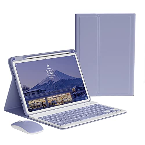 楽天BV-Direct2号店iPad 第9世代 第8世代 第7世代 iPad 10.2 キーボードケース ワイヤレス マウス付き iPad Air 3 iPadPro10.5 キーボード カバー Apple Pencil 収納可能 取り外し可能 分離式 アイパッド カラーキーボード レディース 可愛い ビジネス （紫）