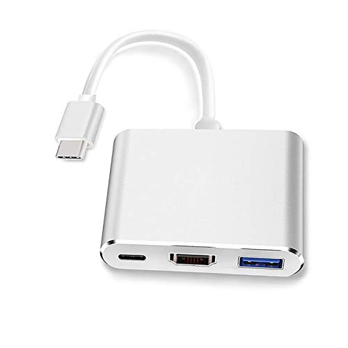 USB Type C HDMI A_v^ 3 in 1 USB-C nu ϊ 4K 𑜓x hdmi|[g + USB3.0 f[^ + USB-C PD}[d Kp MacBook Pro/MacBook Air/Surface Go/Matebook/USB C foCXΉ