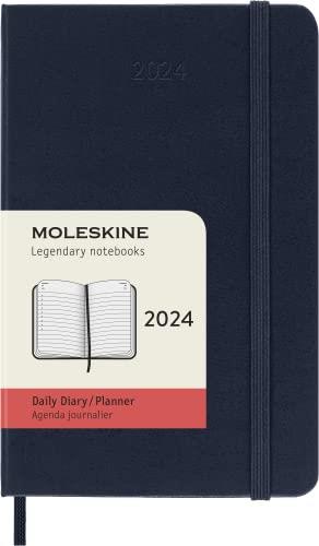 モレスキン(Moleskine) 手帳 2024 年 1月始まり 12カ月 デイリー ダイアリー ハードカバー ポケットサイズ(横9cm×縦14cm) サファイアブルー DHB2012DC2Y24
