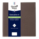 クオバディス 手帳 【2024年4月始まり】ダイアリー『エグゼクティブ4/クラブ』 (週間バーチカル・正方形サイズ 16×16cm) マロングラッセ QUOVADIS qv66202mr
