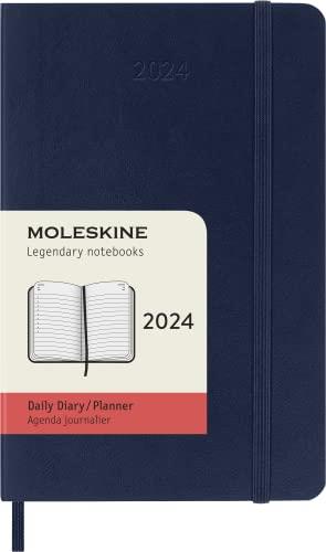 モレスキン 手帳 モレスキン(Moleskine) 手帳 2024 年 1月始まり 12カ月 デイリー ダイアリーソフトカバー ポケットサイズ(横9cm×縦14cm) サファイアブルー DSB2012DC2Y24