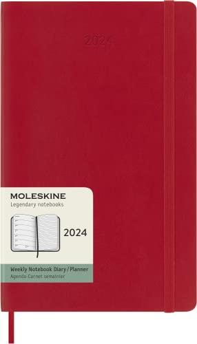 モレスキン 手帳 モレスキン(Moleskine) 手帳 2024 年 1月始まり 12カ月 ウィークリー ダイアリーソフトカバー ラージサイズ(横13cm×縦21cm) スカーレットレッド DSF212WN3Y24