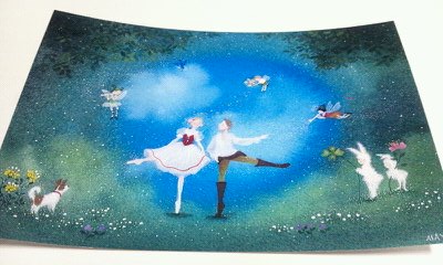 カドゥドゥコッペリアオリジナルMayaバレリーナポストカード村娘パドゥドゥ