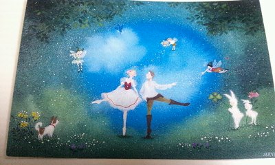 カドゥドゥコッペリアオリジナルMayaバレリーナポストカード村娘パドゥドゥ