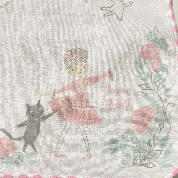 バレエ　ハンカチ　バレリーナ雑貨　バレエ雑貨　オルハンカチ　眠れる森の美女　プチギフトShinzi　Katoh