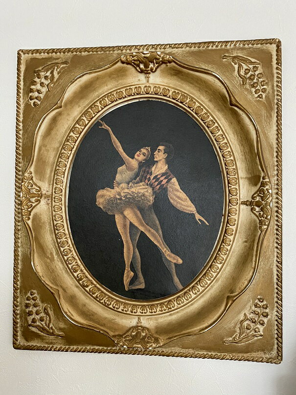 楽天市場 ビンテージ バレリーナ パ ドゥ ドゥ 絵画 M Goodman ホワイトフレーム ３７ ３２ ２ 可愛い インテリア 雑貨 Cadeaux De Coppelia