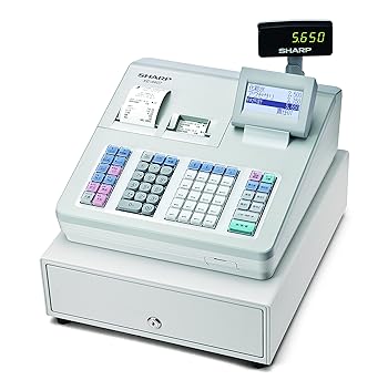 【中古】シャープ 電子レジスター ブロック別キーボードタイプホワイト XE-A407-W