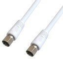 【中古】4K8K放送対応 同軸ケーブル S5CFB アンテナケーブル 1m ホワイト