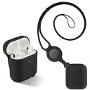 【中古】Bone Airpods ケース シリコンカバー AirPods第1/第2世代に適用 90°以上に蓋をキープ ネックストラップ 紛失防止 首かけ 耐衝撃...