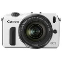 【中古】Canon ミラーレス一眼カメラ EOS M レンズキット EF-M18-55mm F3.5-5.6 IS STM ホワイト EOSMWH-18-55ISSTMLK(2)