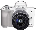 【中古】Canon ミラーレス一眼カメラ EOS Kiss M 標準ズームキット ホワイト EOSKISSMWH-1545ISSTMLK