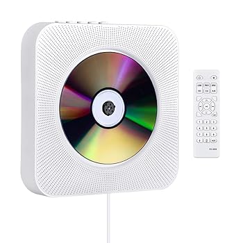 【中古】CDプレーヤー 置き&壁掛け式 1台多役 bluetooth Gueray ポータブル CDプレイヤー USB対応 microSD LEDディスプレイ 新バージョンのリモコン 音