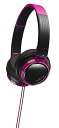 【中古】JVC HA-S200-BP 密閉型ヘッドホン 折りたたみ式 DJユースモデル ブラック&ピンク