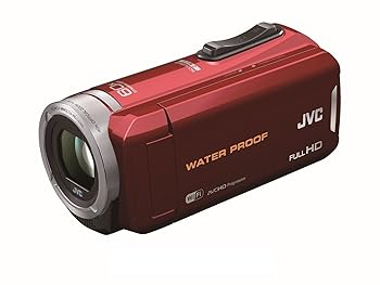  DVD - 【中古】JVC KENWOOD JVC ビデオカメラ 防水5m防塵仕様 内蔵メモリー64GB レッド GZ-RX130-R