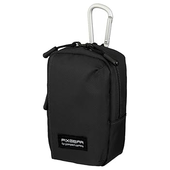 【中古】ハクバ HAKUBA カメラケース ピクスギア DP01 カメラポーチ Mサイズ ブラック 0.25L ダブルファスナー カラビナ・ベルトループ デジカメ コンパ