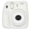 【中古】FUJIFILM インスタントカメラ チェキ instax mini8プラス 接写レンズ・純正ハンドストラップ バニラ INS MINI 8P VANILLA